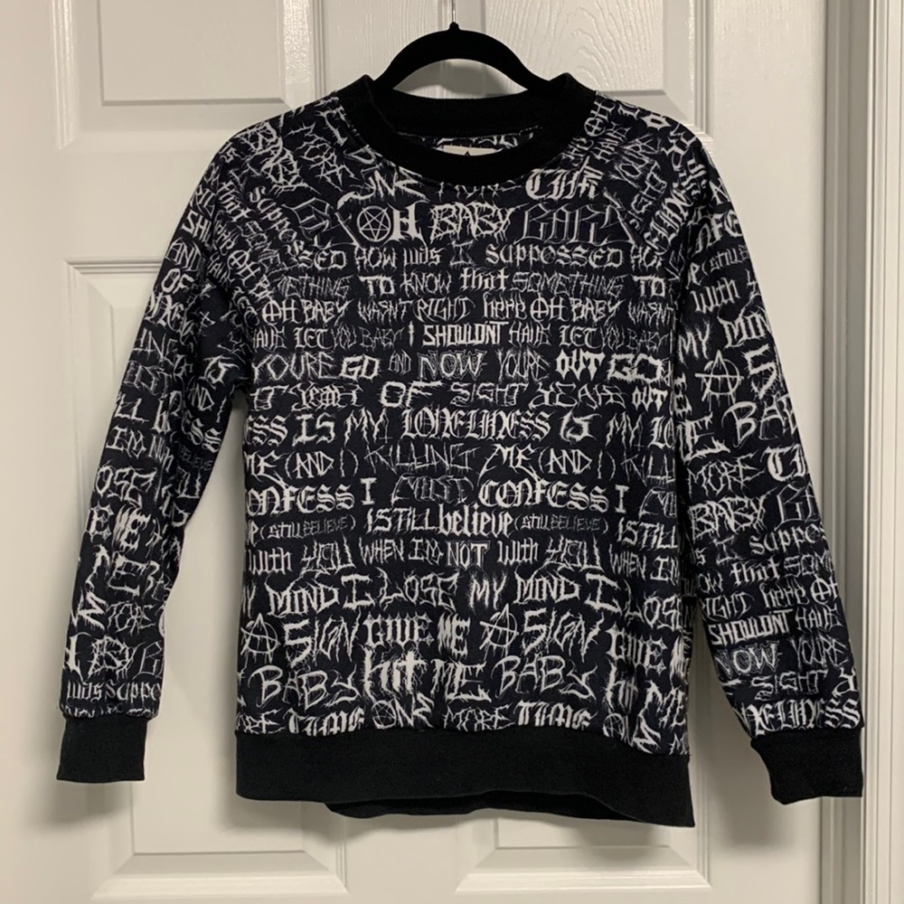 UNIF Brutal Sweatshirt with Britney Spears Lyrics Print